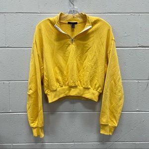 Forever 21 Ladies Yellow 1/4 Zip Sweater